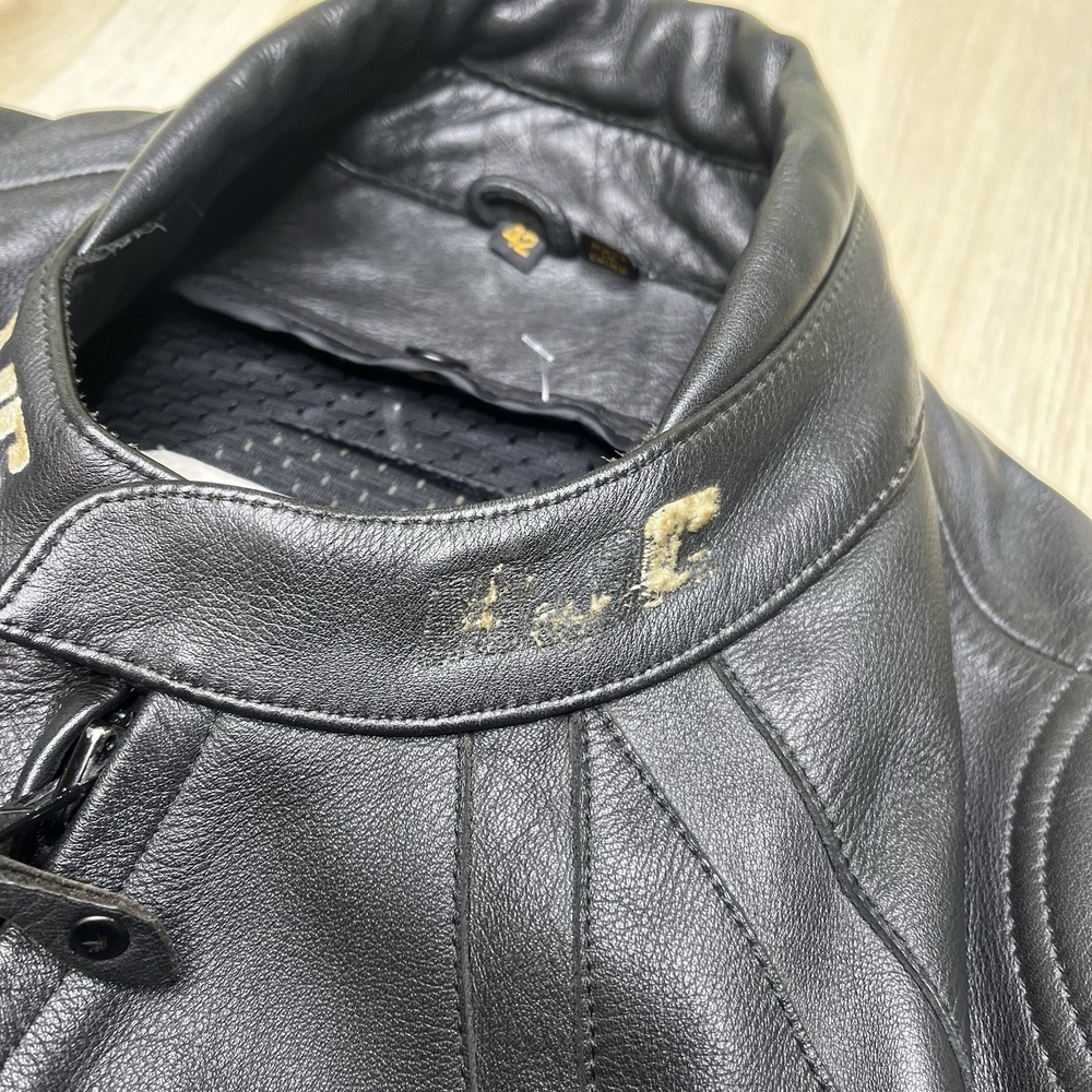 HJC leather Motor Cycle Jacket Cirotech Riding Gear Scotchlite 3M Size 42 - Picture 14 of 16